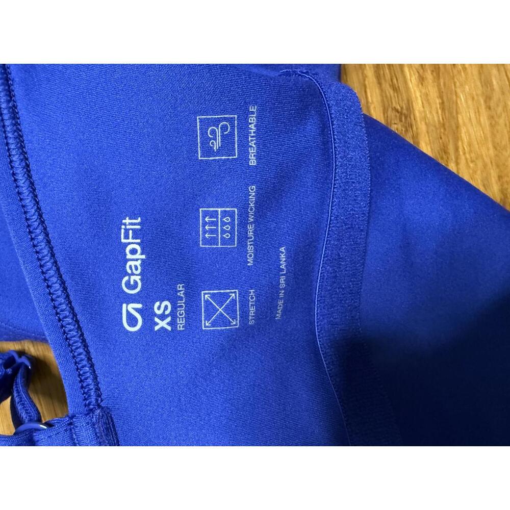 GAP Fit Eclipse Blue Bra Top XS Brami Halter Yoga Cami Tank Athletic - Picture 4 of 4